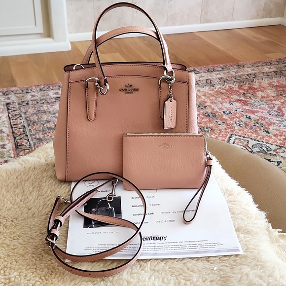 Gorgeous Coach Soft Blush Pink Minetta Satchel/Crossbody & Wallet Set 🩷 - Picture 16 of 17